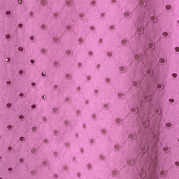 NEW Hot Pink Cotton Eyelet Tee - Picture 2 of 3